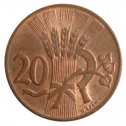 20 halier 1948, O. Španiel, Československo (1945 - 1953)