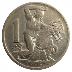 1 koruna 1929, O. Španiel, Československo (1918 - 1939)