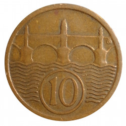 10 halier 1923, O. Španiel, Mincovňa Kremnica, Československo (1918 - 1939)