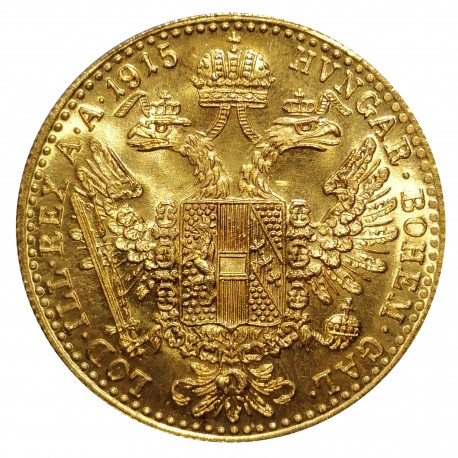 1915 investičný dukát, František Jozef I., 3,49 g, Au 986/1000, novorazba, Viedeň, Rakúsko (26)