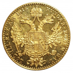 1915 investičný dukát, František Jozef I., 3,49 g, Au 986/1000, novorazba, Viedeň, Rakúsko (25)