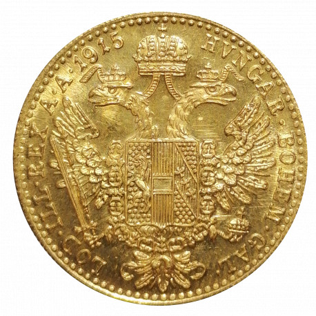 1915 investičný dukát, František Jozef I., 3,49 g, Au 986/1000, novorazba, Viedeň, Rakúsko (19)