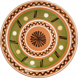 Závesný tanier, jednoduchý vzor, keramika