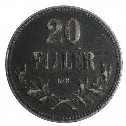 20 fillér 1917 K.B., Karol I., Rakúsko - Uhorsko
