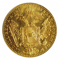 1915 investičný dukát, František Jozef I., 3,49 g, Au 986/1000, novorazba, Viedeň, Rakúsko (30)