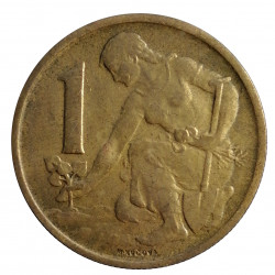 1 koruna, 1957, Československo 1953 - 1960