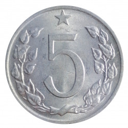 5 halier 1976, Československo 1960 - 1990
