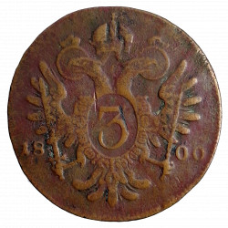 3 Kr 1800 B, Kremnica, František II. Rakúsko Uhorsko