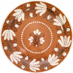 Závesný plytký tanier, motív zvončekov, keramika