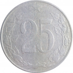 25 halier, 1954, Československo 1953 - 1960
