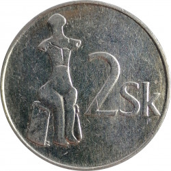 2 koruny 1993, Mincovňa Kremnica, Slovenská republika