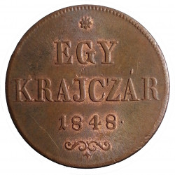 1 Kr 1848 - revolúcia 1848 - 1849, Rakúsko - Uhorsko