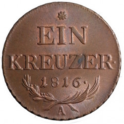 1 Kr 1816 A, Viedeň, František II., Rakúsko Uhorsko