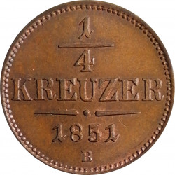 1/4 Kr 1851 B, Kremnica, František Jozef I., Rakúsko Uhorsko
