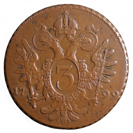 3 Kr 1799 B, Kremnica, František II., Rakúsko Uhorsko