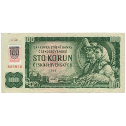 100 Sk/Kčs 1961, G 60, SR kolok, bankovka, Slovenská republika, F