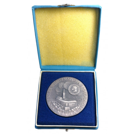 10. výročie vzniku SNS v Nitre, 1982, I. C. Fodor, tombak postriebrený, etue, AE medaila