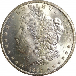 1884 CC - Morgan Dollar, Ag 900/1000, 26,77 g, Carson City, USA