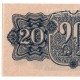 20 K 1944, OB, vodorovná podtlač, chybotlač, bankovka, Československo, UNC