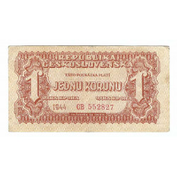 1 K 1944, CB, bankovka, Československo, VF