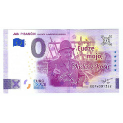 0 euro souvenir, Ander z Košíc, Ján Pisančin, 2024, Slovensko, EEFW001322, UNC