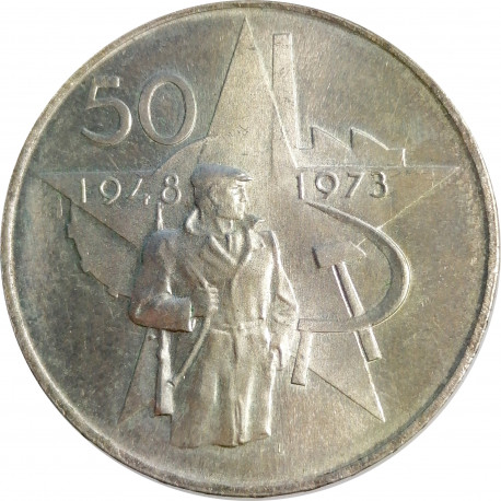 50 Kčs 1973, 25. výročí vítězného února 1948, F. David, I. Lipták, Československo (1960 - 1990)