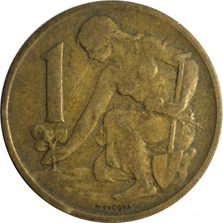 1 koruna, 1958, Československo 1953 - 1960