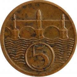 5 halier 1927, O. Španiel, Československo (1918 - 1939)