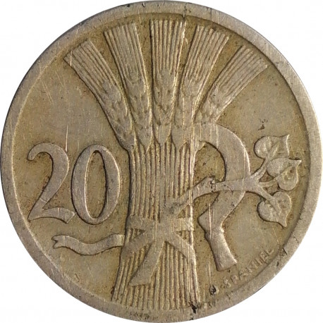 20 halier 1931, O. Španiel, Československo (1918 - 1939)