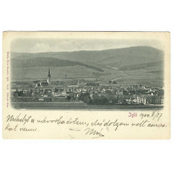 1900 - Spišská Nová Ves, Igló, čiernobiela pohľadnica, dlhá adresa, Rakúsko Uhorsko