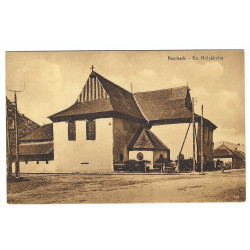 Kežmarok, Evanjelický drevený kostol, Kesmark, Ev. Holzkirche, hnedobiela pohľadnica
