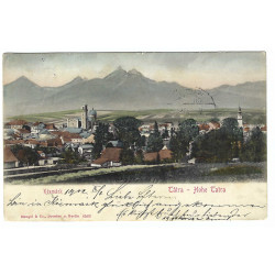 1902 - Kežmarok, Vysoké Tatry, Késmárk, kolorovaná pohľadnica, Rakúsko Uhorsko