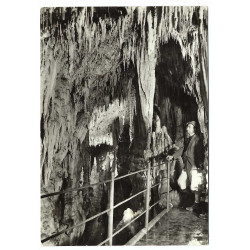 1935 - Demänovské jaskyne, čiernobiela fotopohľadnica, Československo