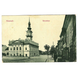 Kežmarok, radnica, Késmárk, Városháza, čiernobiela fotopohľadnica, Rakúsko Uhorsko