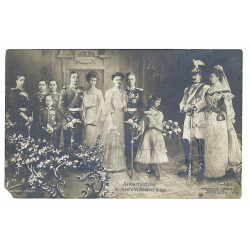 1906 - Výročie svadby na cisárskom dvore, čiernobiela pohľadnica, Nemecká ríša