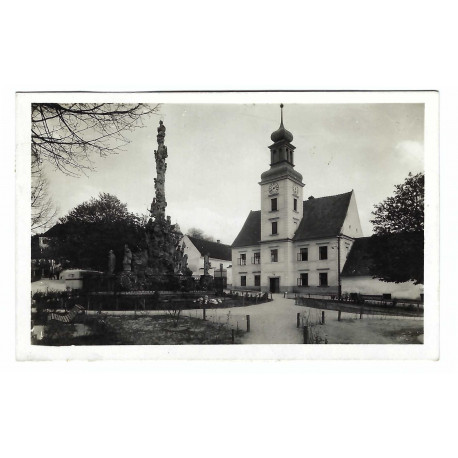 1940 - Lomnice pri Tišnove, čiernobiela fotopohľadnica, Protektorát Čechy a Morava