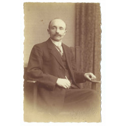 E. Kracht Detmold, čiernobiela fotopohľadnica, krátka adresa