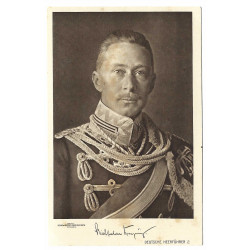 Wilhelm II., nemecký cisár, pruský kráľ, portrét, čiernobiela pohľadnica