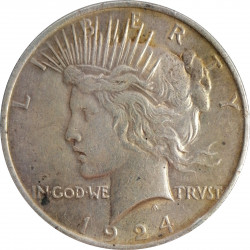 1924 Peace Dollar, Ag 900/1000, 26,76 g, USA