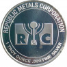 RMC - Republic Metals Corporation, 1 OZ. fine silver, 999/1000, investičná minca, USA (4)