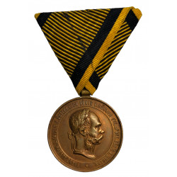 Vojnová medaila 2. DECEMBER 1873, František Jozef I., bronzová medaila