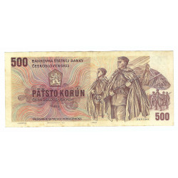 500 Kčs 1973, U 12, SNP 1944, Devín, bankovka, Československo, F
