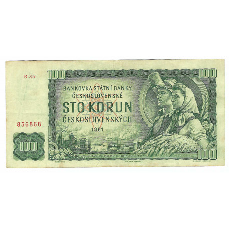 100 Kčs 1961, R 35, Československo, F