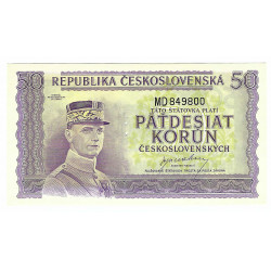 50 Kčs, 1945, MD, M. R. Štefánik, perforácia 3md, Československo, aUNC