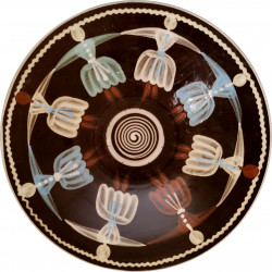 Závesný tanier, karička, Pozdišovská keramika (2)