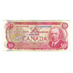 50 dollars 1975, EHH, W. L. Mackenzie, podpis Crow - Bouey, Kanada, VG