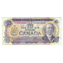 10 dollars 1971, EEA, J. A. Macdonald, podpis Lawson - Bouey, Kanada, VG