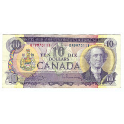 10 dollars 1971, DR, J. A. Macdonald, podpis Bouey - Ramsminsky, Kanada, VG