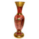 Váza, ružové borské sklo, Bohemia Glass, Československo