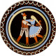 Tanier s motívom tancujúceho páru, Pozdišovská keramika, Československo